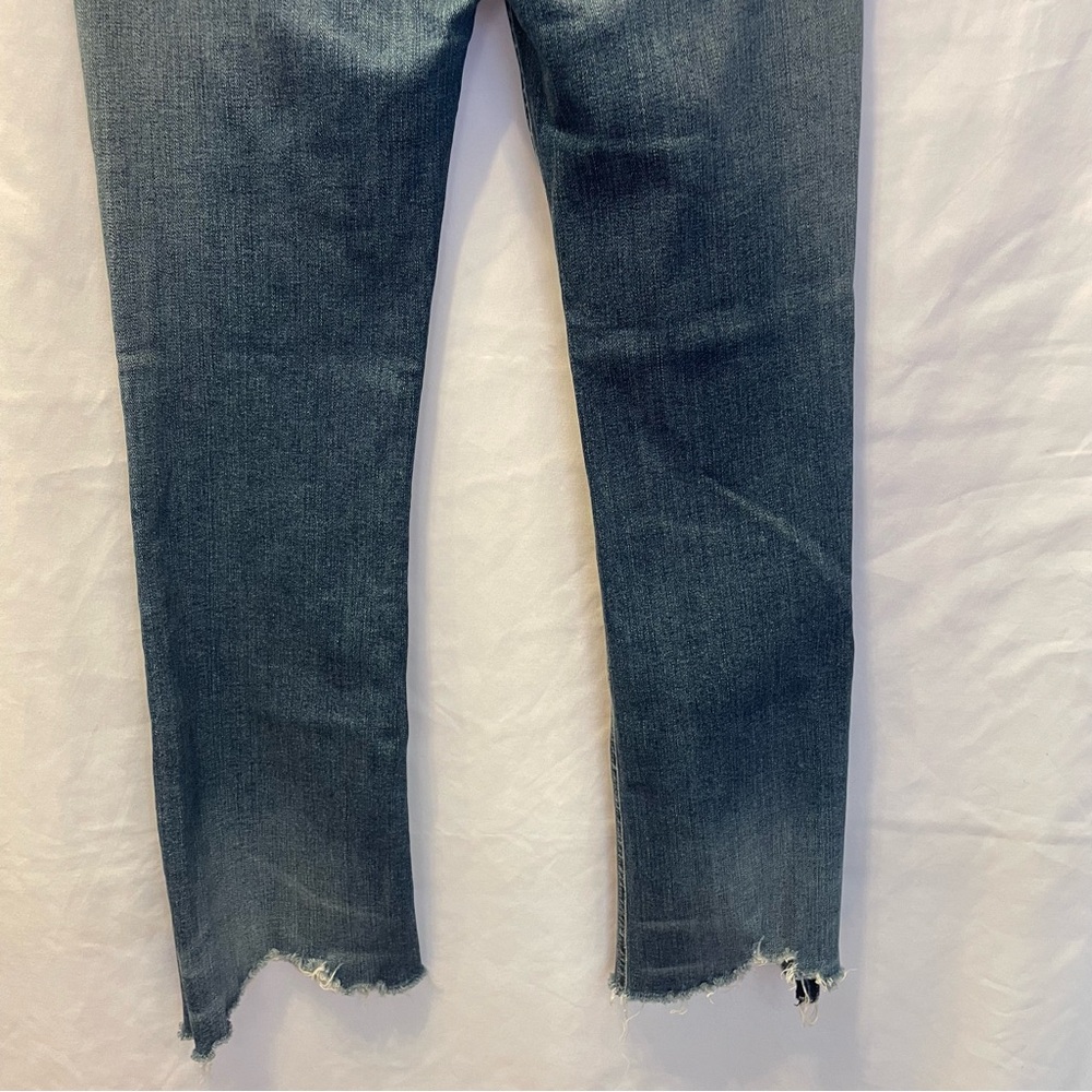 Rag & Bone Nina High Rise Ankle Flare Jeans Denim Straight Leg Raw Hem Frayed 25 - Picture 7 of 16